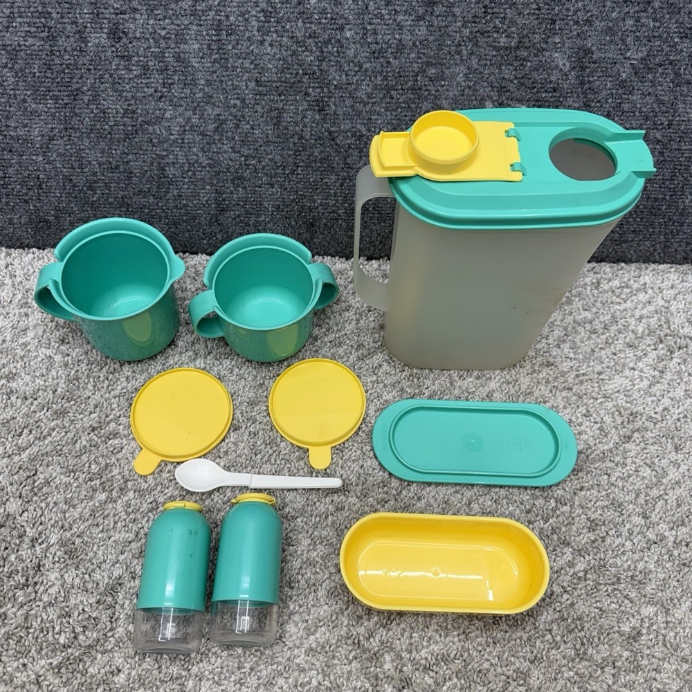 Vintage Tupperware huge lot salt pepper shaker cream sugar pitcher butter AS IS - Picture 14 of 16